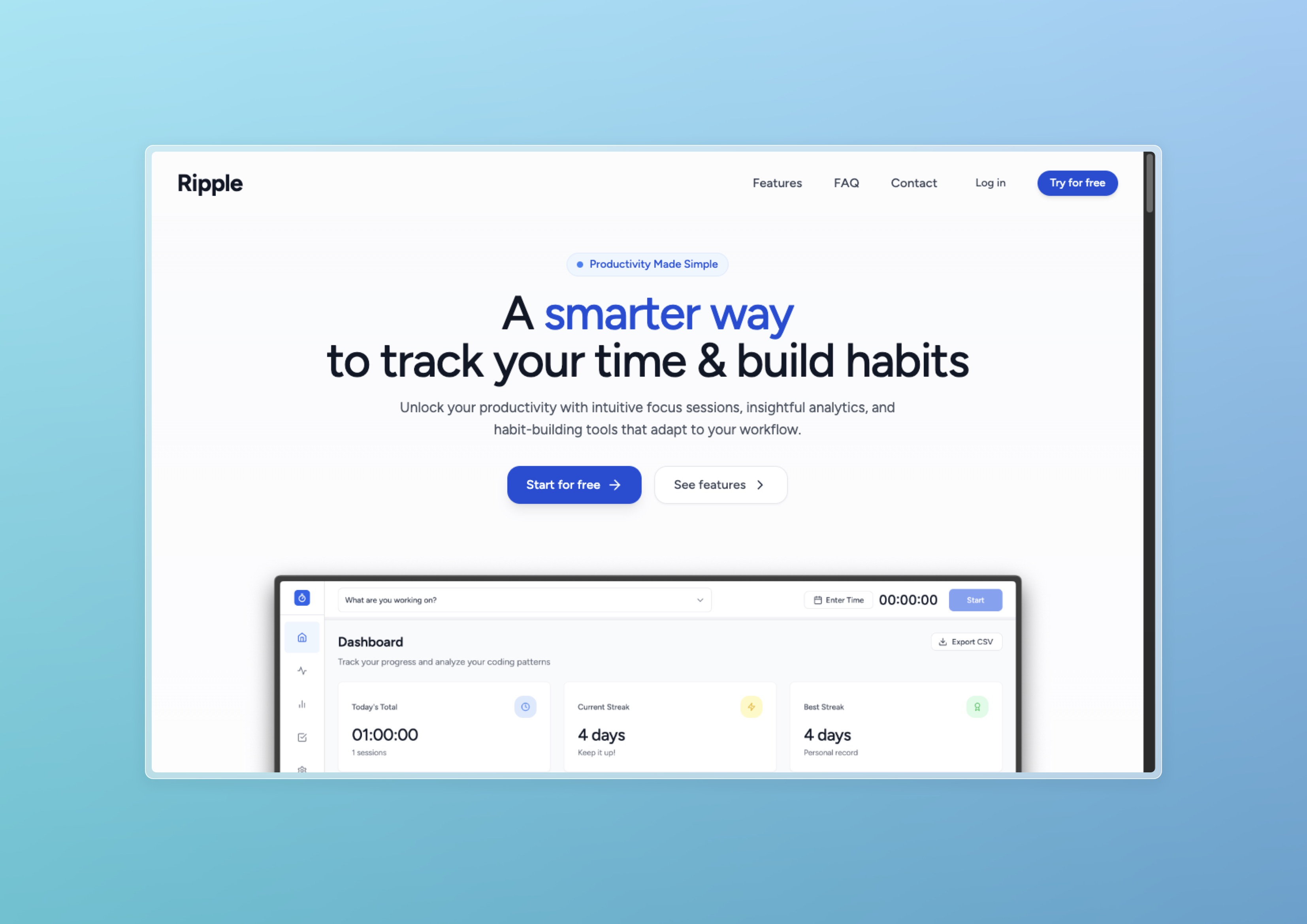 Ripple - Personal Productivity Tracker