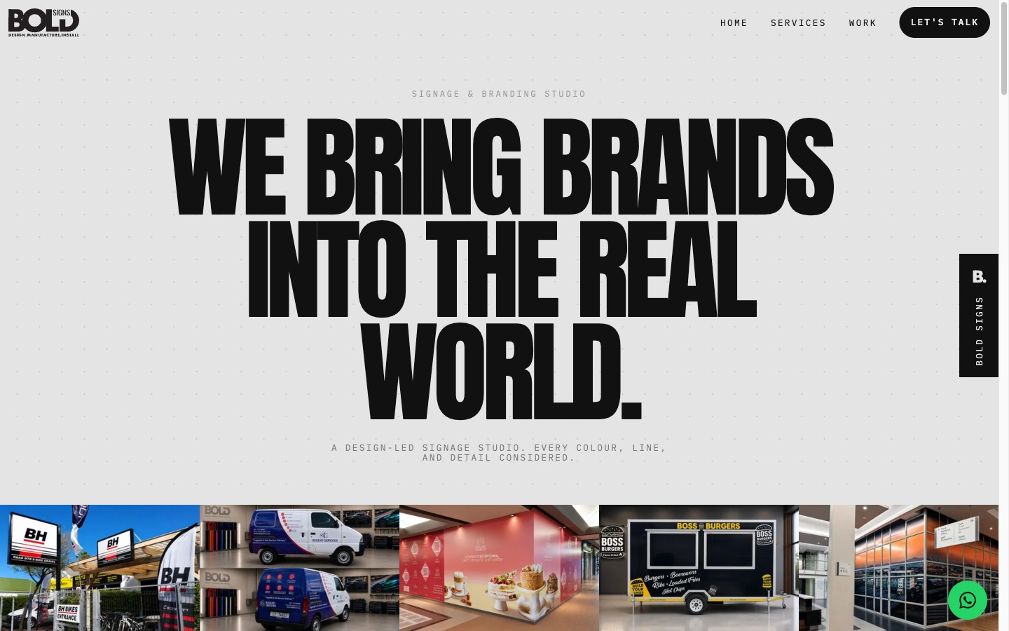 Bold Signs - Signage Studio Website