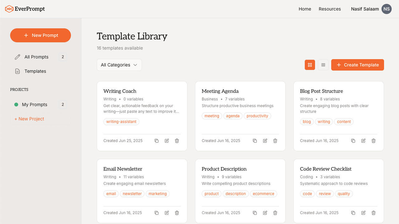 EverPrompt App Chrome Extension