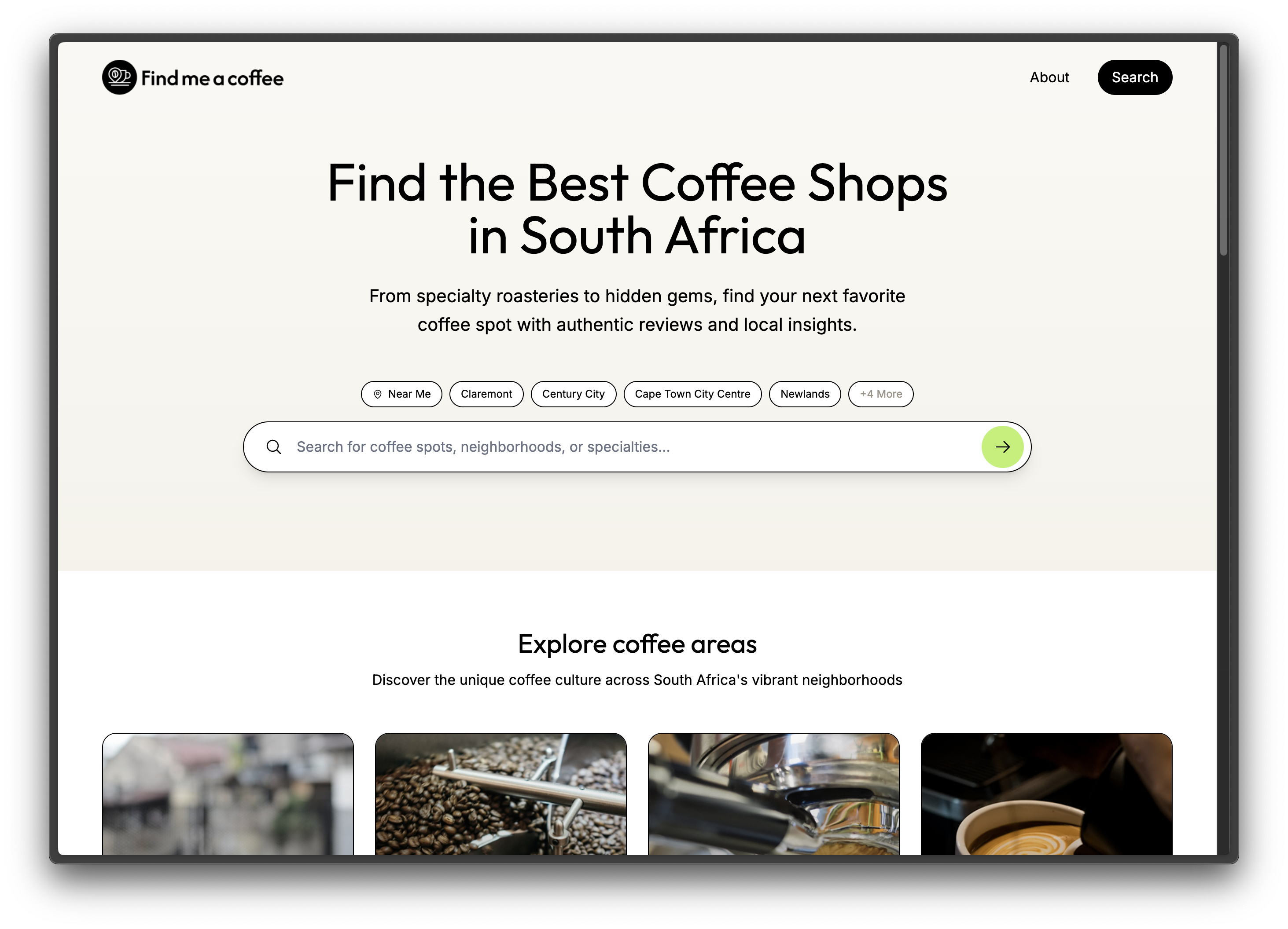 Coffee Directory Homepage
