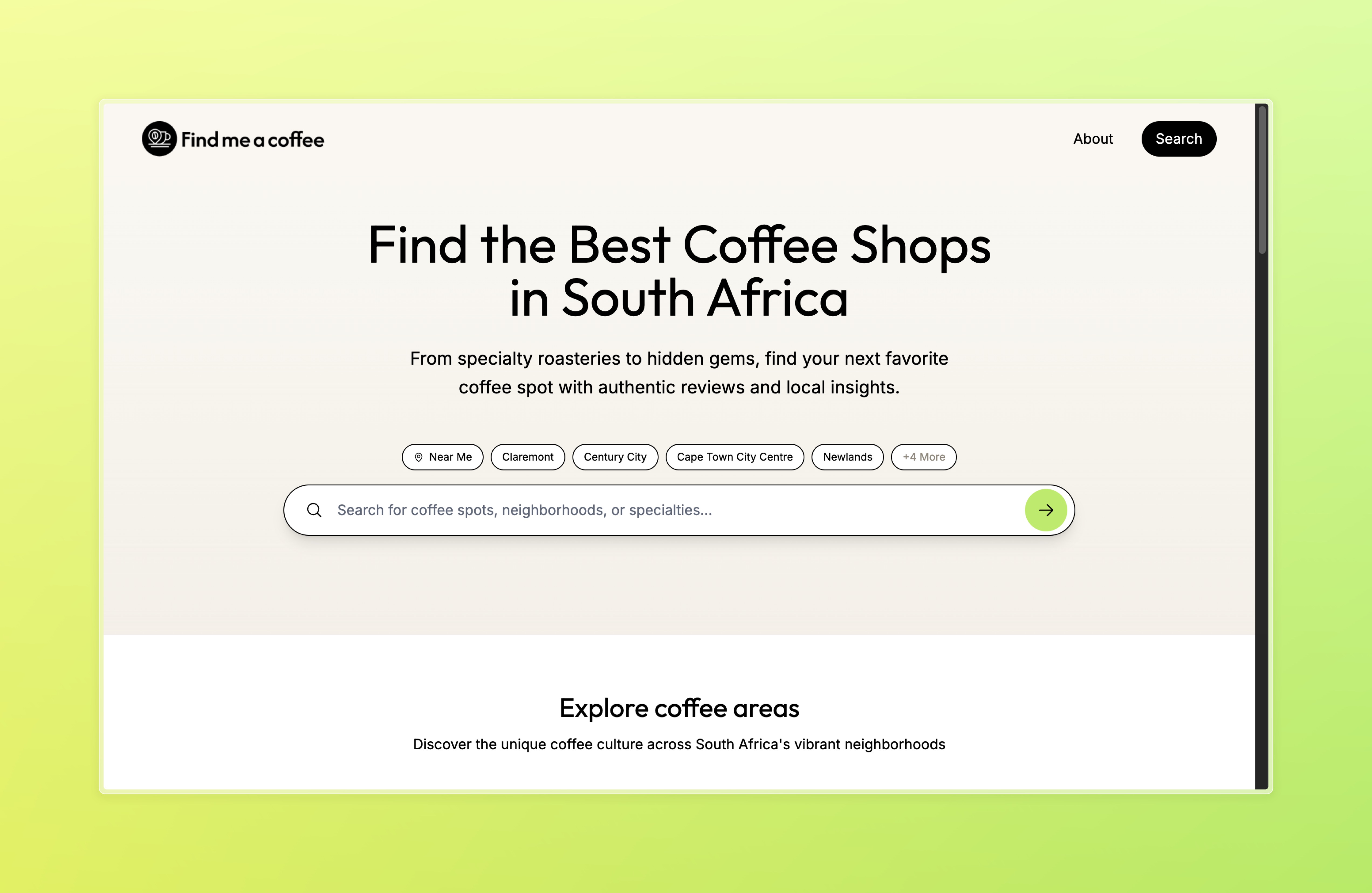 AI-Accelerated Coffee Directory