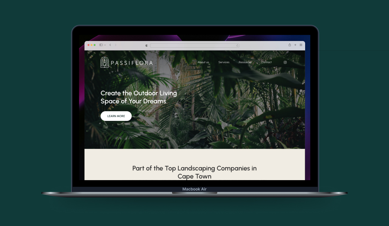 Passiflora Gardens Website Detail