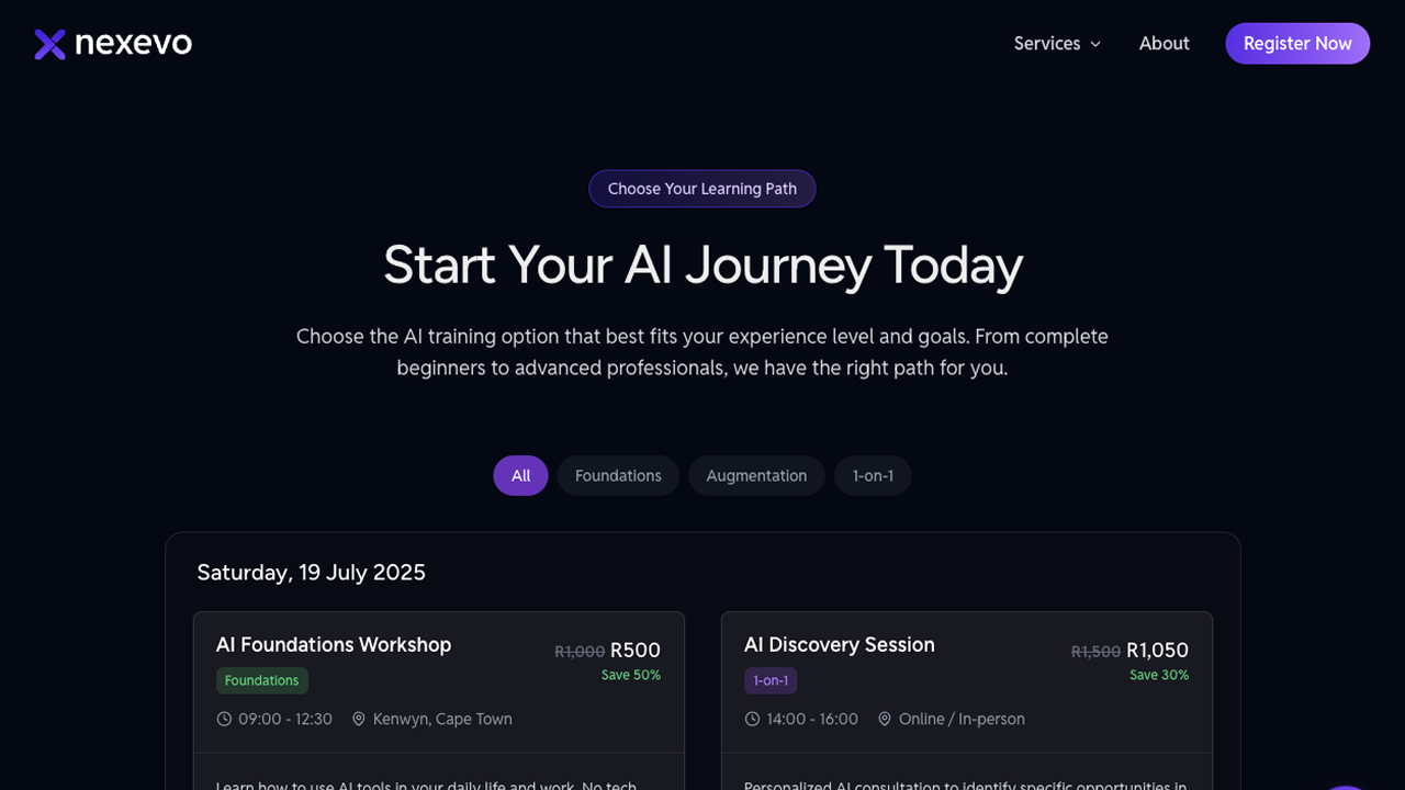 Nexevo Website Dashboard